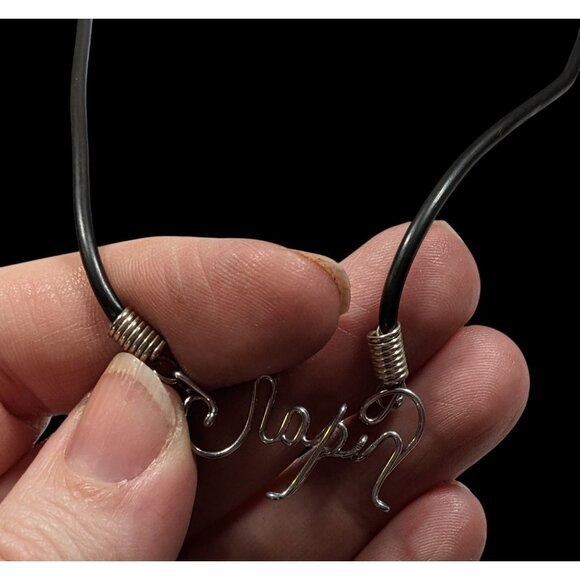 Wire Wrapped Cursive "Japan" Pendant Necklace - Picture 2 of 7